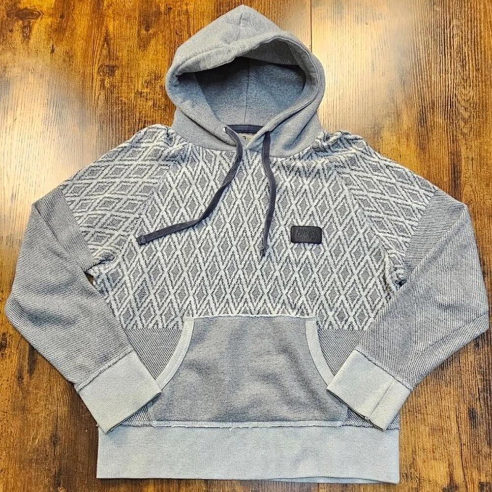 PRPS Goods & Co. Mens Pullover Hoodie Gray Geometric Print Size Large‎
